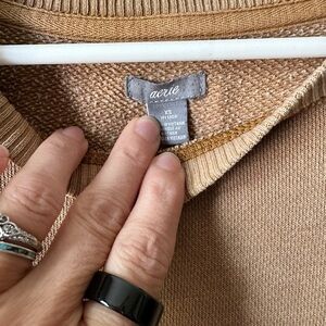 Aerie Camel Crew Neck Sweater
